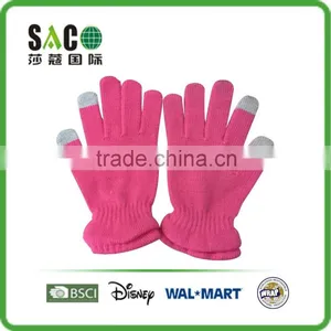 Colorful Two Toes Touch Screen Acrylic Gloves thumbnail-1