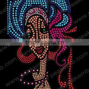 Beautiful Hot Fix Rhinestone Sexy Lady Design thumbnail-1