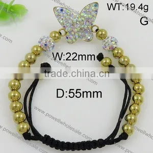 Butterfly Shape Latest Gold Beads Bracelet Girl Model thumbnail-5