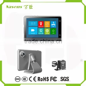 5.0" IPS Touch Android 4.4 FHD1080P Dash Camera Parking Car Dvrs Rearview Mirror Video Recorder Car DVR Dual Camera GPS thumbnail-4