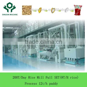 200TPD Full Set of Rice Process Line Rice Mill Plant thumbnail-1