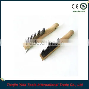 Steel Wire Brush With Long Wooden Handle thumbnail-1