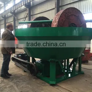Egypt Gold Ore Gold Selecting Machine, Two Wheels Wet Pan Mill thumbnail-6