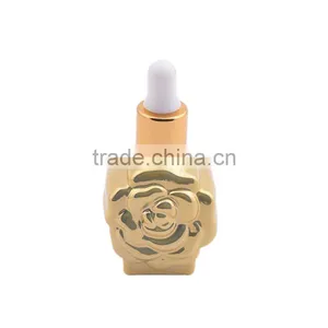 Wholesale Flower Shaped Glass Dropper Bottles, Samll Empty UV Gel Colored Glass Essential Oil Bottle thumbnail-3