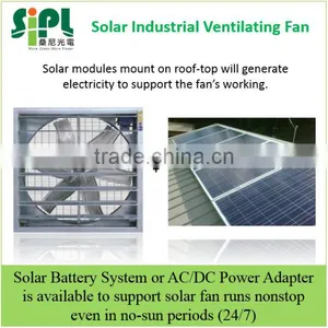 Solar Panel Powered Brushless DC Motor Direct Driven No Leather Belt Box Air Exhaust Fan Wall Mounted thumbnail-1