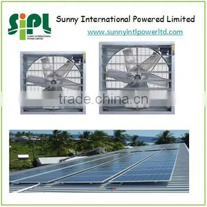Solar Panel Powered 710 mm Blades Industrial Wall Mount Aluminium Ventilation Fan thumbnail-1