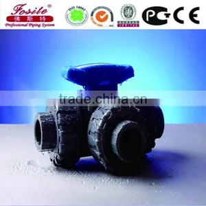Standard U-PVC Three Union Ball Valve thumbnail-3