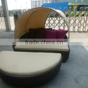 C - FL013 Newest Design Rattan Garden Big Sun Bed thumbnail-5