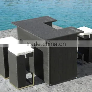 TG15-0201 Hotel Project Beach Wicker Rattan Patio Bar Set thumbnail-4