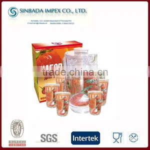 Hot Selling Drinking Set,glass 7pcs Water Set thumbnail-6