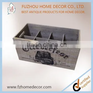 2017 New Style Antique Bottle Wooden Crate With Silk-screen Printing thumbnail-1