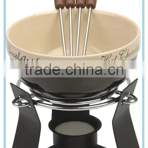 Factory Metal Stand Ceramic Fondue Set thumbnail-1