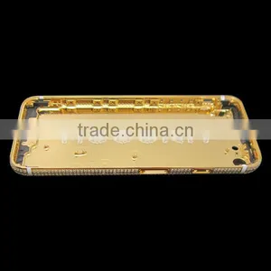 24K Gold Housing Full With Diamond for Iphone 7, Mobile Phone Housing Custom for Iphone 7 thumbnail-6