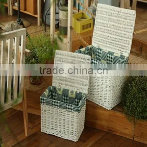 Hand-Woven Willow Dirty Clothes Basket thumbnail-3