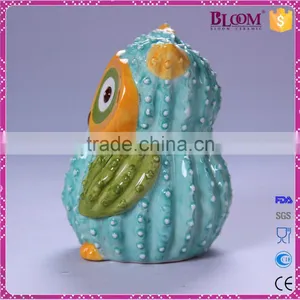 Owl Desgin Custom Ceramic Decoration Coin Bank thumbnail-2