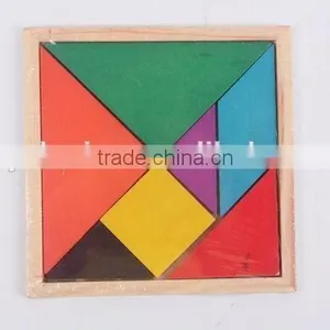 Educational Toy Colorful Wooden Jigsaw Puzzles/tangram Puzzle/seven-piece Puzzle Toy for Children thumbnail-1
