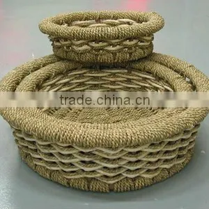 Low Price Straw Storage Baskets for Sale thumbnail-1