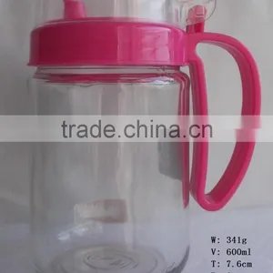 20oz 600ml Glass Bottle With Colorful Lids thumbnail-1