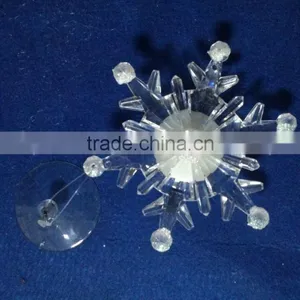 Acrylic LED RBG Flashing Snowflake With Sucker Suction Cup Ornament thumbnail-2
