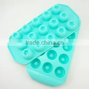 Fancy 15 Cup Five Star Shaped Chocolate Shape Silicone Ice Cube Maker thumbnail-4