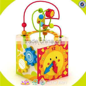 Wholesale Baby Wooden Cube Beads Toy, High Quality Kids Wooden Cube Beads Toy, Hottest Wooden Cube Beads Toy W11B058 thumbnail-1