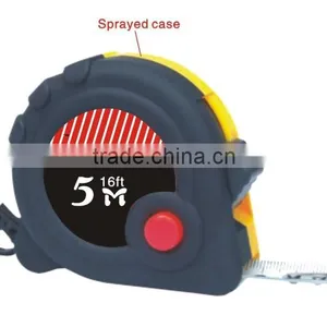 25 Foot Rubberized Tape Measure With Quick Stop Button, 25ft by 1 Inch thumbnail-1