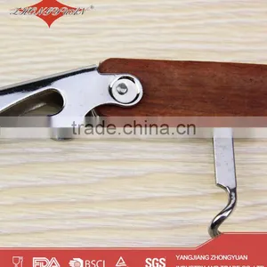 Multi Functional Wooden Handle Corkscrew Wine Opener thumbnail-5