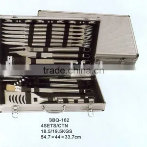 Stainless Steel Barbecue Tools Set In Aluminum Box Factory in Yangjiang thumbnail-1