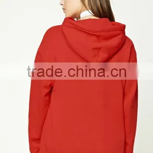Cheap Custom Made Plus Size Red Long Sleeve Women Hoodie Sweatshirt Winter Graphic Print Plain Pullover Hoodie For Sale thumbnail-3