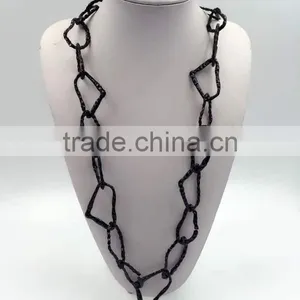 Fashion Big Brand ZA Irregular Alloy Circle Long Chain Sweater Necklace thumbnail-3