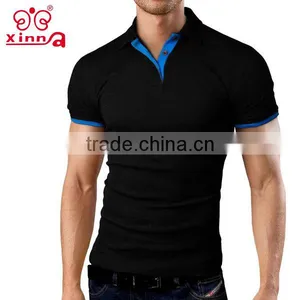 Men Fashion Design Slim Fit Contrast Bulk Polo Shirts thumbnail-5