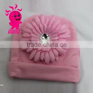 2015 Gift Set Fancy White Pink Yellow Flower Newborn Crochet Baby Hats thumbnail-5