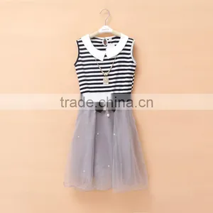 2016 Latest Fashion Girl Chiffon Dress Cotton Girls Dresses For Kids Children Boutique Clothing thumbnail-2