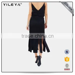 High Slit Maxi Dress Elegant Hollow Out Evening Fashion Dreese Long Dress thumbnail-3