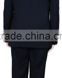 NAAMS MEN'S WOOL 2 BUTTON 2 VENT SLIM FIT SUIT JACKET FLAT FRONT PANT NAVY thumbnail-4
