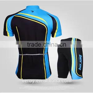 BEROY 2016 Latest Men's Short Sleeve Cycling Suit With Padded Shorts,cheap China Wholesale Bike Clothing thumbnail-2