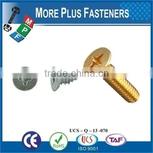 Taiwan M3 M12 M3-0.5 x 16mm Slotted Drive Cheese Head Grade A2 Stainless Steel Machine Screw With Hex Double Lock Washer Square thumbnail-6