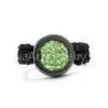 Custom Made 10mm Size Green Crystal Bead Wedding Rings Fashion Jewelry for Men and Women thumbnail-1