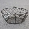 Square Wire Basket With Handle, in Rusted Brown Color, Suitable for Packing and Storage thumbnail-1