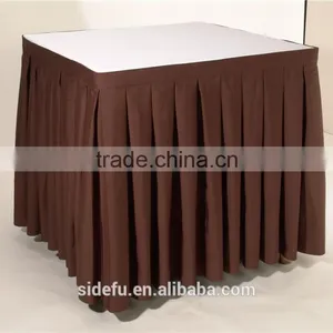 100% Polyester Fancy Banquet Hotel Table Skirt thumbnail-3