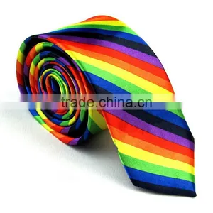 Men's Women's Rainbow Colorful Gay Pride Skinny 2" Necktie Tie New Party Fancy Dress thumbnail-2