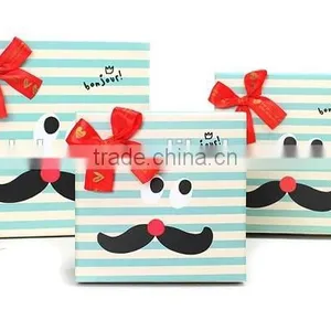 New Fashion Unique Moustache Beard Lovely Paper Gift Box Case Favor Present Set Boxes Gift Wrap thumbnail-3
