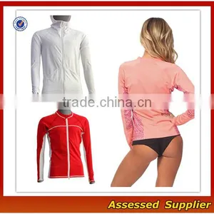 Red Sun Protective Wholesale/Sportswear Manufacturer Women Long Sleeve Rush Guard/---AMY164287 thumbnail-3
