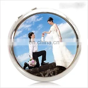 Sublimation Compact Mirror With Metal Double Side thumbnail-1