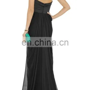 Ladies Long Evening Party Wear Gown Sexy off Shoulder Black Long Gown Dresses, Evening Gown thumbnail-3