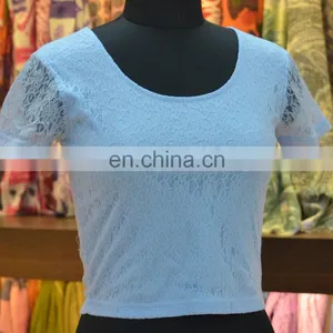 100% COTTON SEXY BLOUSES FOR GIRLS 2017 thumbnail-2