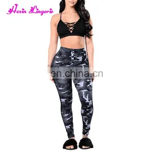 2017 Summer Women Sports Leggings Camouflage Gray Oem Yoga Pants thumbnail-1