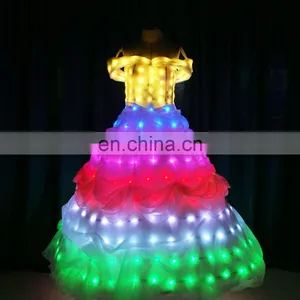High Grade LED Wedding Veil for Party/show,lighting up Cloth thumbnail-1