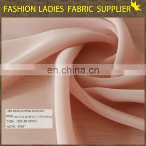 New Fancy Polyester Textile Women Dress Chiffon Solid Skin Color Chiffon Fabric thumbnail-1