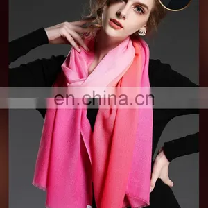 Factory Supply Lady Scarf 100% Double Sided Wool Scarf, Dubai Muslim Scarf thumbnail-3